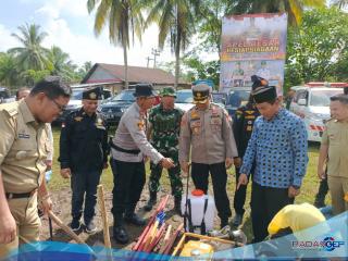 Polres Rokan Hulu Gelar Apel Kesiapsiagaan di Kecamatan Kabun